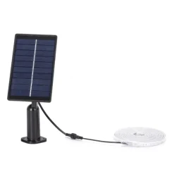 Solcelle LED strip | 3m | 6500K | 300lm | 30W | Separat solpanel | 2m kabel | Sort