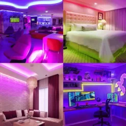 Solcelle LED strip | 3m | RGB | 300lm | 30W | Separat solpanel | 2m kabel | Sort