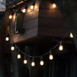 Solcelle Lyskæde med Pærer | 10m | 2700K | STARLIGHT NEO | Sort