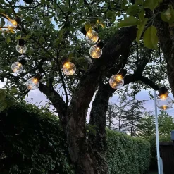 Solcelle Lyskæde | Udendørs lyskæde | 10 LED Kugler | 335 cm | 3000K (0736)