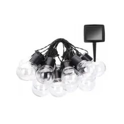 Solcelle Lyskæde | Udendørs lyskæde | 10 LED Kugler | 335 cm | 3000K (0736)
