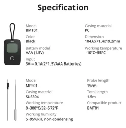 Sonoff BMT01 | BBQ Meat Thermometer | Digitalt Stegetermometer