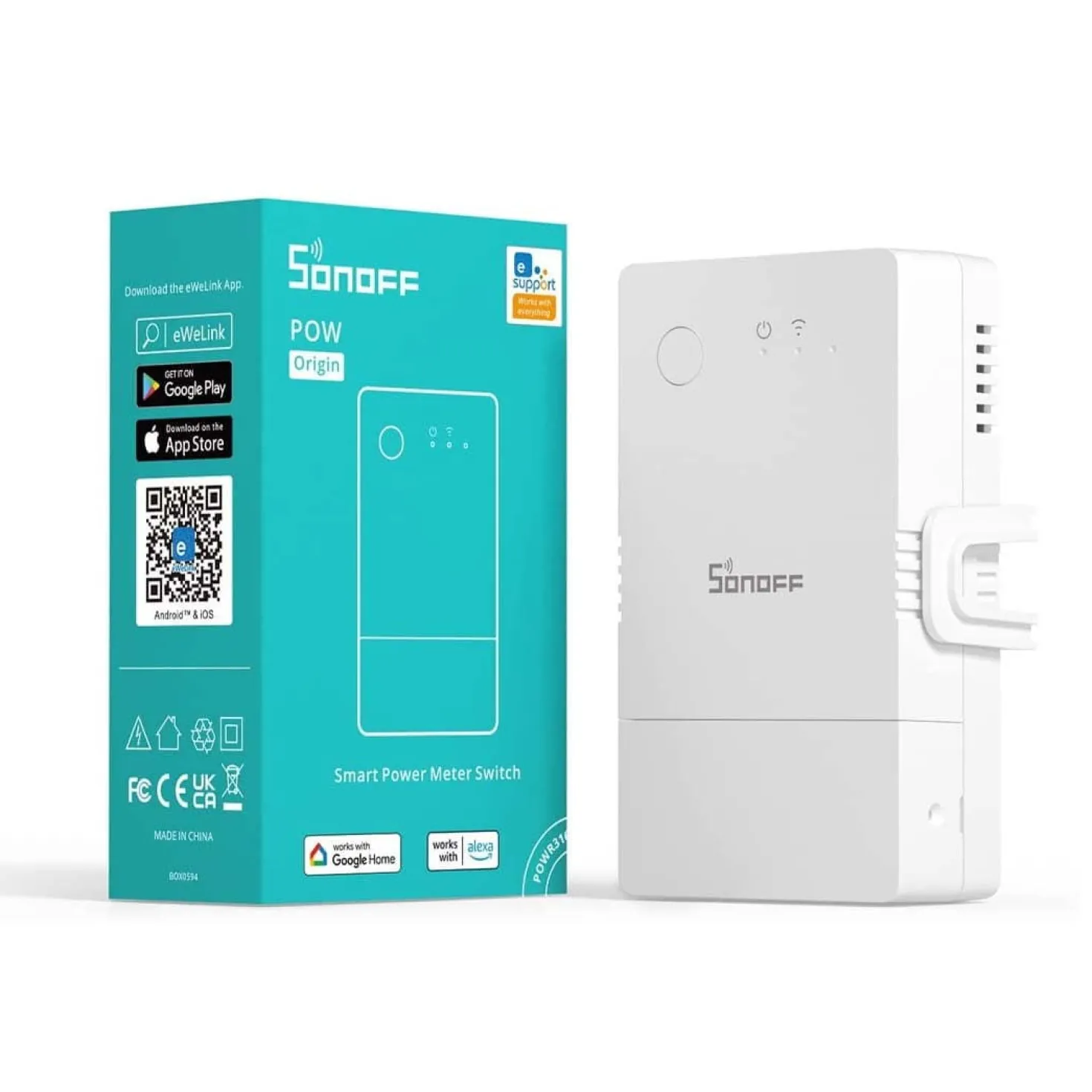 Sonoff POW Origin | WiFi Switch | WiFi Energimåler | 16A | POWR316