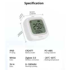 SONOFF Smart Temperatur- & Fugt Sensor | Zigbee | IP65 | SNZB-02WD