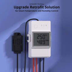 Sonoff TH16 Elite + Sonoff Temperatur og Fugtsensor (THR316D + THS01)