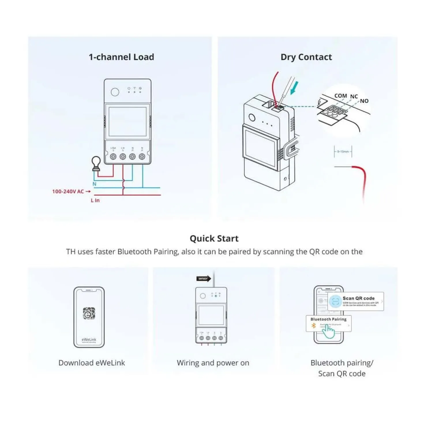 Sonoff TH16 Elite + Sonoff Temperatur og Fugtsensor (THR316D + THS01)