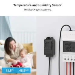 Sonoff TH16 Elite + Sonoff Temperatur og Fugtsensor (THR316D + THS01)