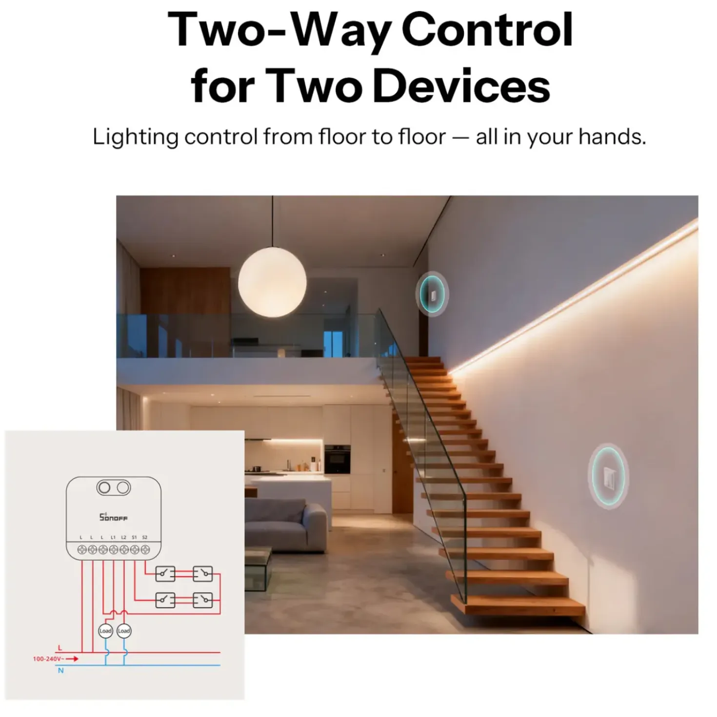 Sonoff MINI DUO-L Smart Relæ | Zigbee | 2CH | Max. 16A | MINI-ZB2GS-L