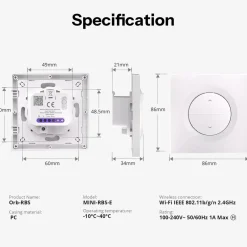 SONOFF Smart Rullegardin Vægkontakt | Matter over WiFi | MINI-RBS-E