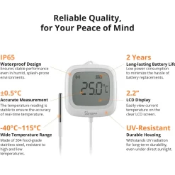 SONOFF Smart Temperatursensor | Inkl. sonde | Zigbee | IP65 | SNZB-02LD
