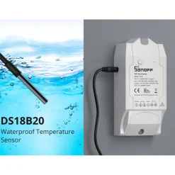 Sonoff Temperaturføler | 1.5m | Sensor | Vandtæt | RJ9 4P4C (WTS01)