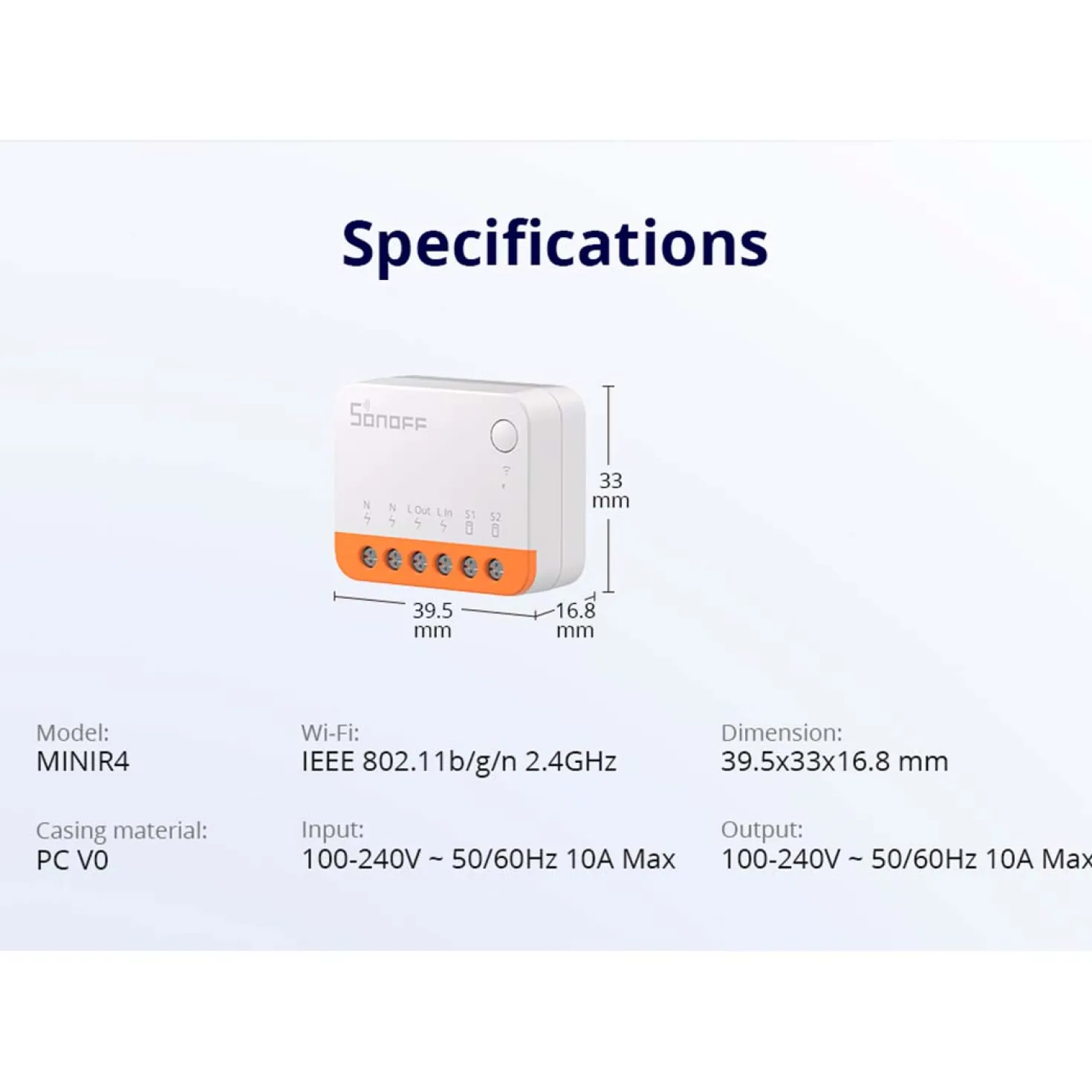 Sonoff | WiFi Smart Switch | Extreme (MINIR4)