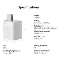 Sonoff Zigbee | Micro USB Smart Adaptor | ZBMicro