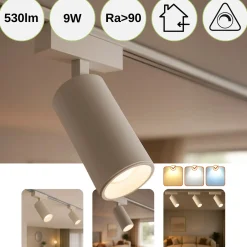 Spot Lampe til SlimTrack Skinnesystem | 24V | CCT | 530lm | 9W | Hvid