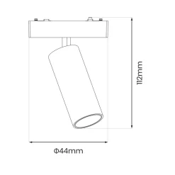 Spot Lampe til SlimTrack Skinnesystem | 24V | CCT | 530lm | 9W | Sort