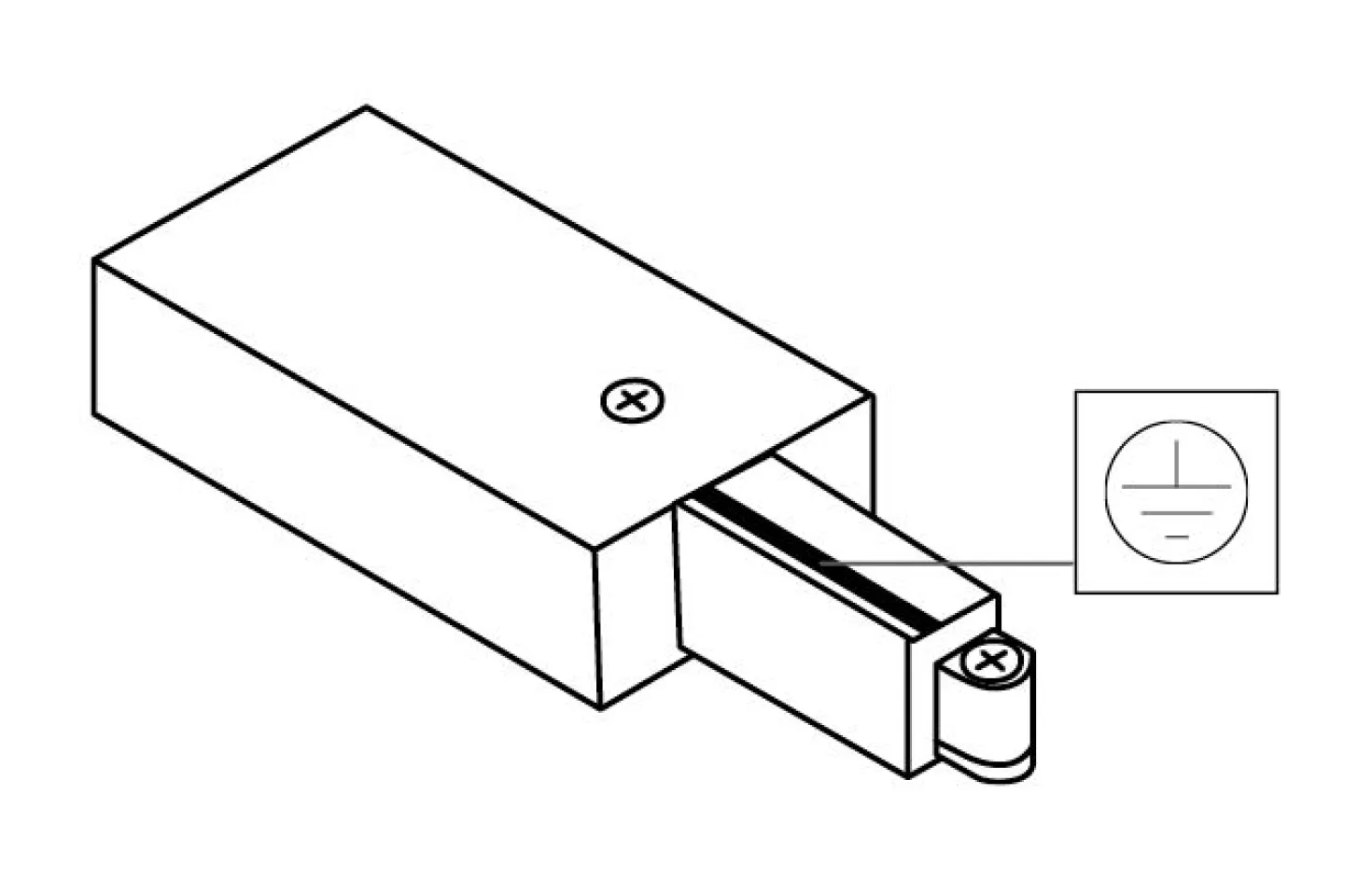 Square Tilslutning | Jord Venstre | 1-Faset