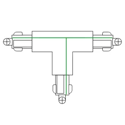 Square T-Stykke | Jord til højre | 1-Faset | Sort