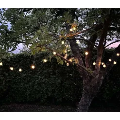 4 stk. Solcelle Lyskæde | Inkl. 20 pærer | LED | 485cm | 3000K (0138)