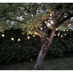 4 stk. Solcelle Lyskæde | Inkl. 20 pærer | LED | 485cm | 3000K (0138)