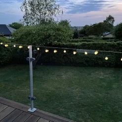 4 stk. Solcelle Lyskæde | Inkl. 20 pærer | LED | 485cm | 3000K (0138)