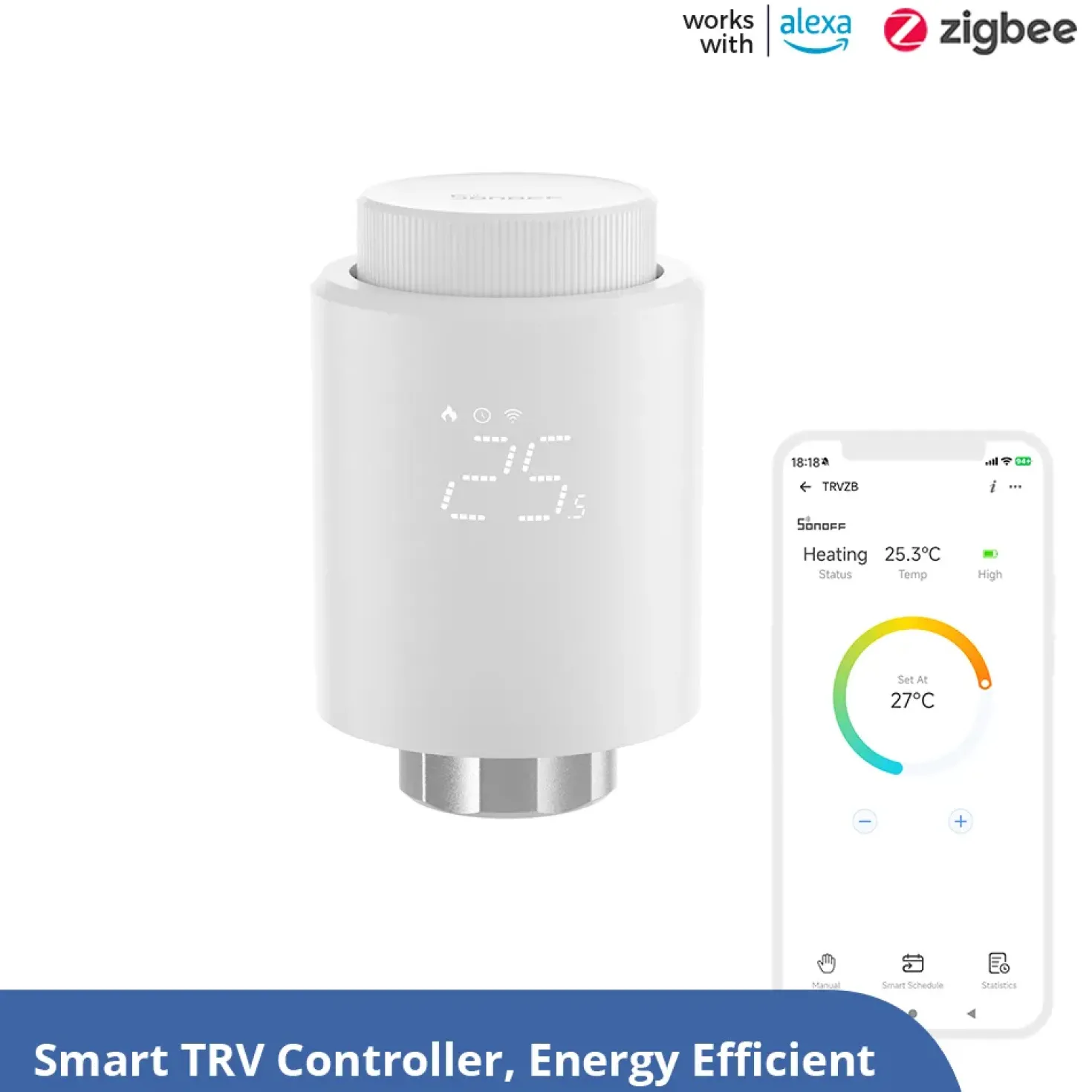 4 stk. Sonoff Termostat + Sonoff Bridge Pro | Zigbee 3.0 | TRVZB