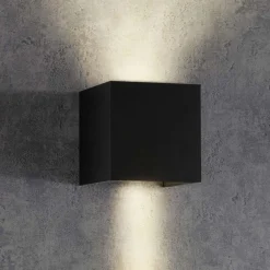 4 stk. Udendørs Væglampe | Facadelampe | Sort | G9 | Up & Down Light
