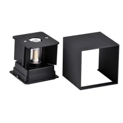 4 stk. Udendørs Væglampe inkl. G9 Pærer | 3000K | Facadelampe | Sort | Up & Down Light