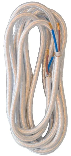 Stofledning | 3m | Hvid | 2x0.75mm²