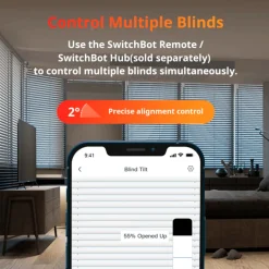 SwitchBot Blind Tilt | Automatisk Persienne | Inkl. Solcellepanel | Batteri | Smart Home