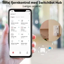 SwitchBot Bot | Trykknap | Sort | Smart Home | Bluetooth | Batteri