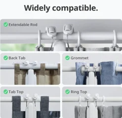 SwitchBot Curtain Rod 3 | Smart Gardin | Automatisk Gardin | Hvid