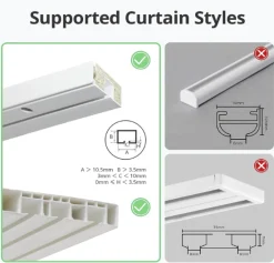 SwitchBot Curtain U Rail 3 | Smart Gardin | Automatisk Gardin | Hvid