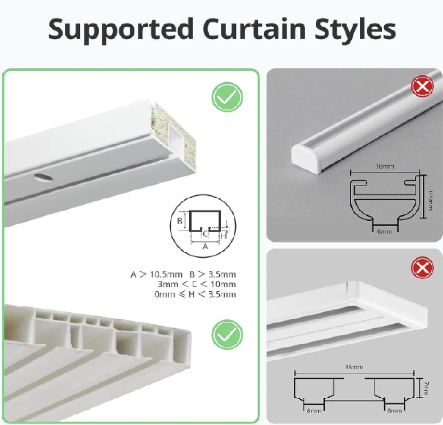 SwitchBot Curtain U Rail 3 | Smart Gardin | Automatisk Gardin | Hvid