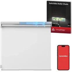SwitchBot Roller Shade | 110cm - 140cm | Justerbart Smart Gardin | Hvid