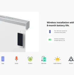 SwitchBot Roller Shade | 110cm - 140cm | Justerbart Smart Gardin | Hvid