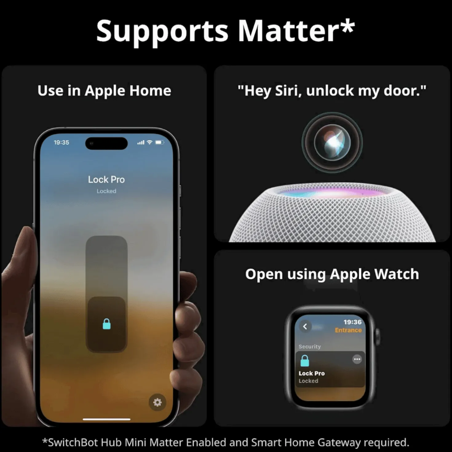 SwitchBot Lock Pro Sort + SwitchBot Keypad Touch + SwitchBot Hub Mini Matter