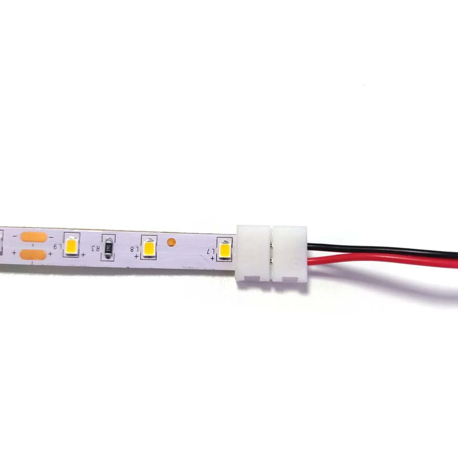 Tilslutningsledning | 8mm | IP20 | SMD LED Strip | Enkelt Farve LED Bånd | 2 Pin