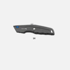 Trapezkniv | Universalkniv med udskiftelige trapezblade | 19 x 60 mm | Aluminium