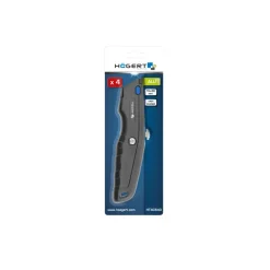 Trapezkniv | Universalkniv med udskiftelige trapezblade | 19 x 60 mm | Aluminium