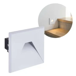 Trappebelysning | Vægspots | Hvid | LED | 1,6W | 75 lm | IP54 | 4000K (03908)