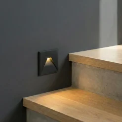 Trappebelysning | Vægspots | Sort | LED | 1,6W | 75 lm | IP54 | 4000K (03909)