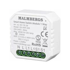 Trådløs WiFi Relæ - 1 Udgang