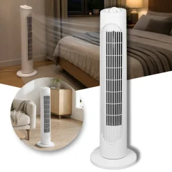 Tårnventilator | Oscillerende Luftventilator med 3 Hastigheder | 50W | Hvid