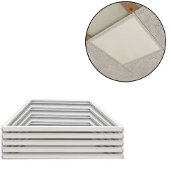 Troldtektramme til LED Panel 60x60 | 5-Pak | 25mm | Perfect Fit | Hvid