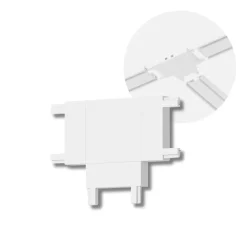 T-Samlestykke til SlimTrack Skinnesystem | 24 Volt | Hvid