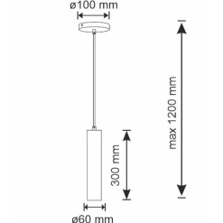 Tube Pendel | Loftlampe | GU10 | Messing