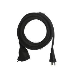 Udendørs Forlængerledning | 5m | 3680W | m/j | 3G1,5mm² | Sort