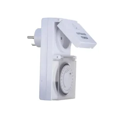 Udendørs timer | m/jord | IP44 | 230V | 2900W | Hvid