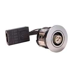 Udendørs GU10 Indbygningsspot | 230V | Ø76mm | VENTA | Sølv