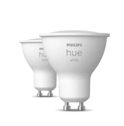 Udendørs Indbygningsspot | 2-Pak | Inkl. Philips Hue GU10 | White | 2700K | 400lm | 4,2W | Hvid